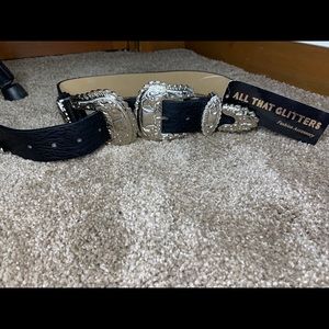 Cute western big buckle belt